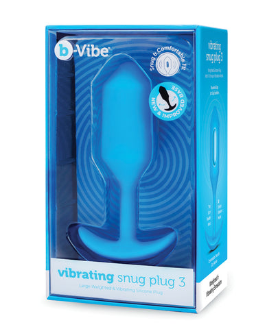 b-Vibe Vibrating Snug Plug - Large Blue