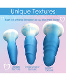 Curve Toys Simply Sweet Silicone Butt Plug Set - Blue