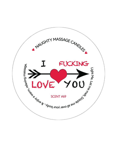Kama Sutra Mini Massage Valentines Candle - 1.7 oz I Fcking Love You