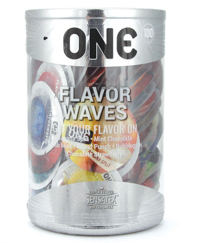 One Condoms Flavor Waves Display - Display of 100