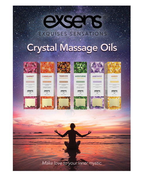 Promo EXSENS of Paris Crystal Massage Oils Shelf Talker