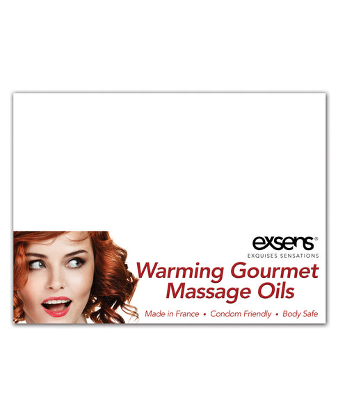 Promo EXSENS of Paris Warming Gourmet Massage Oils Shelf Talker