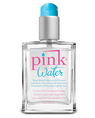 Pink Water Based Lubricant - 4 oz Bottle w/Pump Ginseng & Guarana
