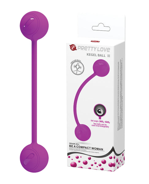 Pretty Love Weighted Silicone Kegel Ball III - Fuchsia