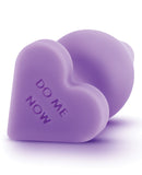 Blush Play with Me Naughty Candy Heart Do Me Now Plug - Purple