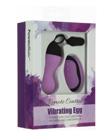 Powerbullet Remote Control Vibrating Egg - Purple