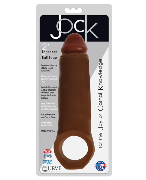 Jock Enhancer 2" Extender w/Ball Strap - Chocolate