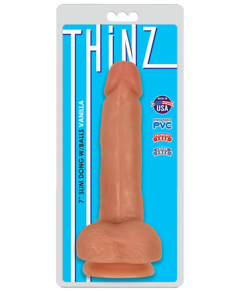 Curve Novelties Thinz 7" Slim Dong w/Balls - Vanilla