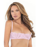 Lace Bra w/Underwire Boning Cups Pink 38