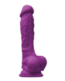 Colours Pleasures 7" Dong w/Balls & Suction Cup - Purple