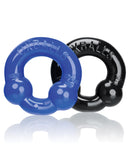 Oxballs Ultraballs Cock Rings - Black/Police Blue Pack of 2