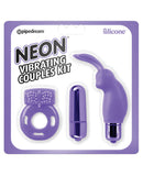 Neon Luv Touch Vibrating Couples Kit - Purple