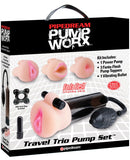 Pump Worx Travel Trio Pump Set - Power Pump, Bullet & 3 Attch.