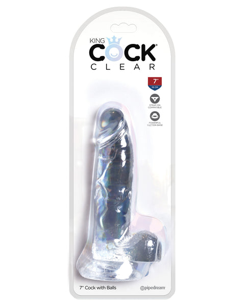 King Cock Clear 7" Cock w/Balls