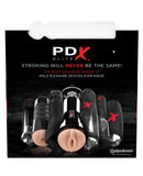 PDX Elite Vibrating Strokers Display - Flesh Display of 12