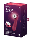 Satisfyer Pro 2 Generation 3 w/Liquid Air + App - Wine Red