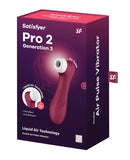 Satisfyer Pro 2 Generation 3 w/Liquid Air - Wine Red