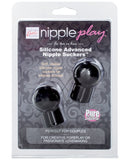 Nipple Play Advanced Silicone Nipple Suckers - Black