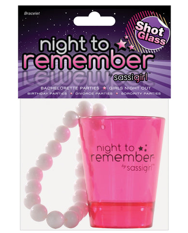 Night to Remember Shot Glass Bracelet by sassigirl