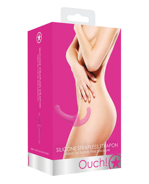 Shots Ouch Silicone Strapless Strap On - Pink