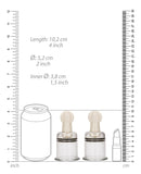 Shots Pumped Nipple Suctions Set - Large Clear