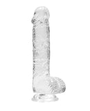 Shots RealRock Realistic Crystal Clear 6" Dildo w/Balls -  Transparent Clear