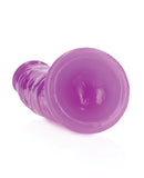 Shots RealRock 6" Slim Dildo Glow in the Dark - Neon Purple