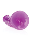 Shots RealRock 7" Slim Dildo Glow in the Dark - Neon Purple