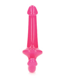 Shots RealRock 6" Strapless Strap On Glow in the Dark - Neon Pink