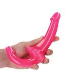 Shots RealRock 6" Strapless Strap On Glow in the Dark - Neon Pink