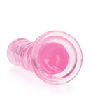 Shots RealRock Crystal Clear 8" Straight Dildo w/Suction Cup - Pink