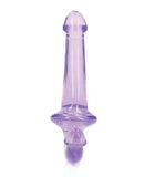 Shots RealRock Crystal Clear 6" Strapless Strap-On - Purple