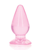 Shots RealRock Crystal Clear 3.5" Anal Plug - Pink