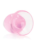 Shots RealRock Crystal Clear 3.5" Anal Plug - Pink