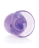 Shots RealRock Crystal Clear 3.5" Anal Plug - Purple