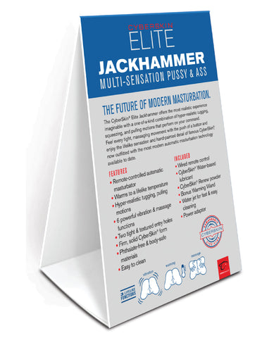 Promo CyberSkin Elite Jackhammer Tent Cards